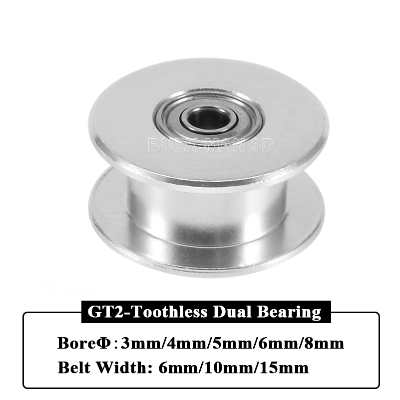 Gt2 Pulley - 3Pcs GT2 Toothless Idler Timing Pulley
