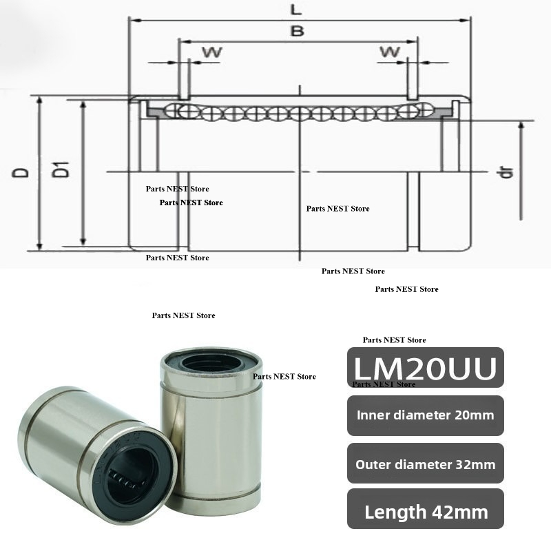 2/5PCS Linear Bushings CNC Lin - Lm8Uu Bearing 评论和价格
