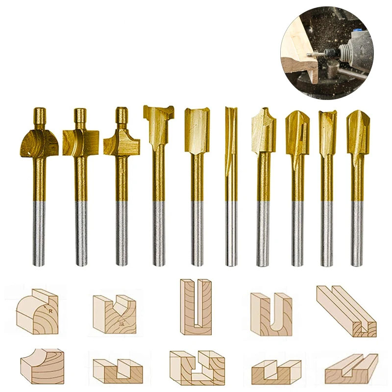 Woodworking Router Bit HSS Mil - End Mill Set 评论和价格