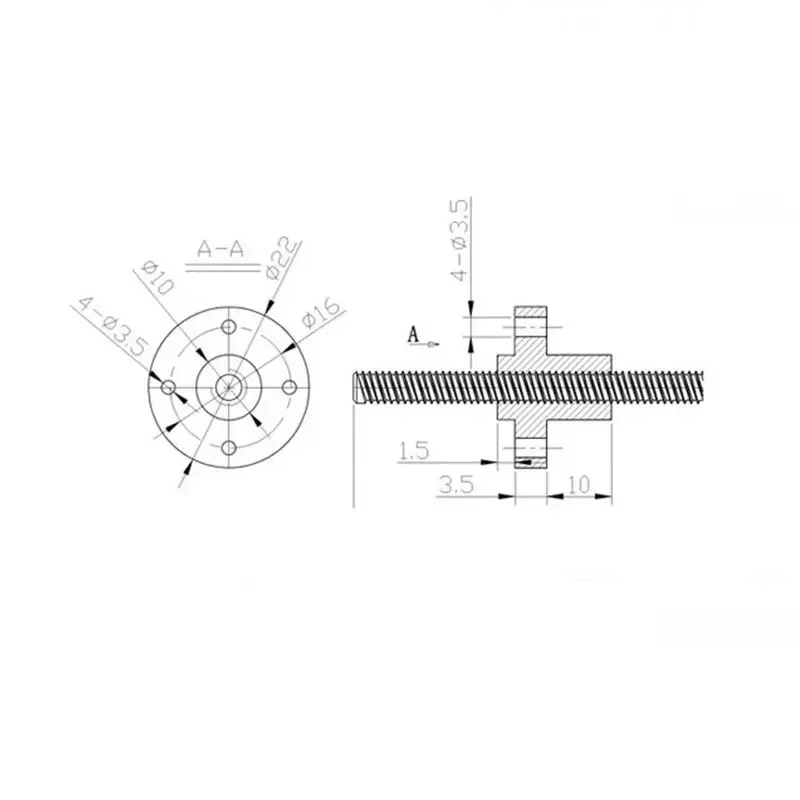T8 lead screw Left-hand thread - Lead Screw 8Mm 评论和价格