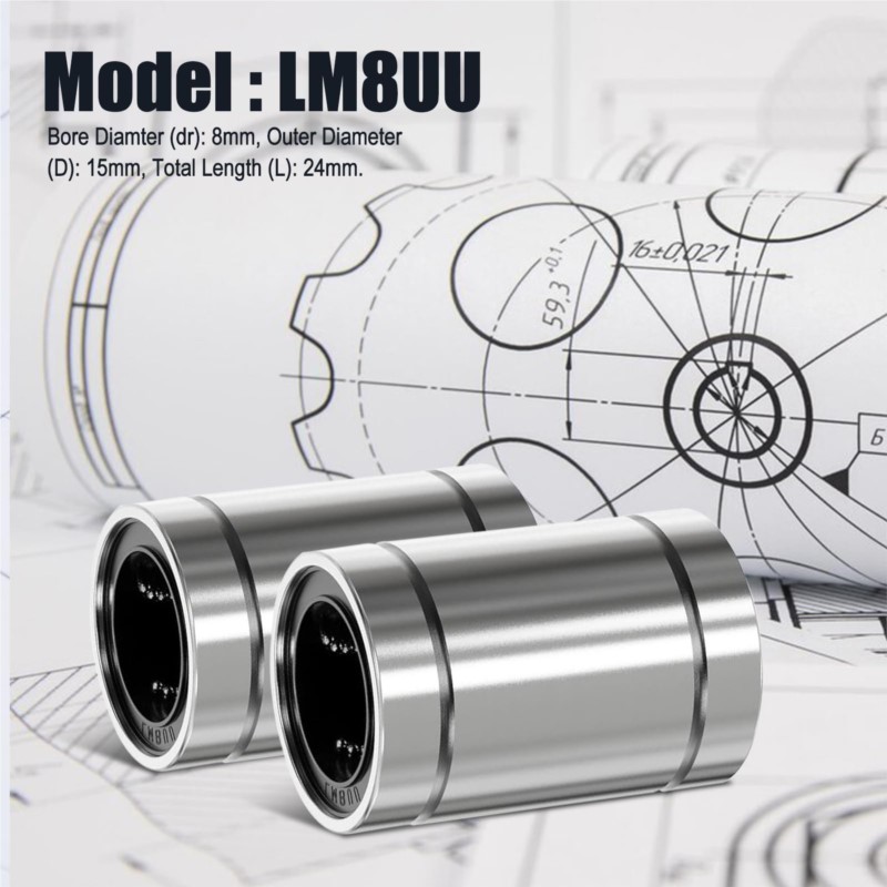 4/10PCS LM8UU LM10UU LM16UU LM - Linear Rod 8Mm 评论和价格