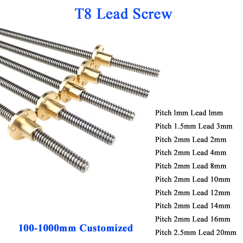 T8 Lead Screw Lead 2mm 4mm 8mm - Lead Screw 8Mm 评论和价格
