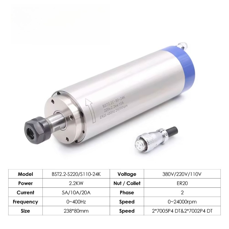 2.2KW ER20 Water Cooled Spindl - Spindle Motor 评论和价格