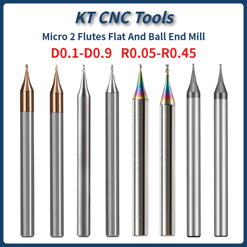 HRC60 D0.1-0.9 R0.05-R0.45 Mic - End Mill Set 评论和价格