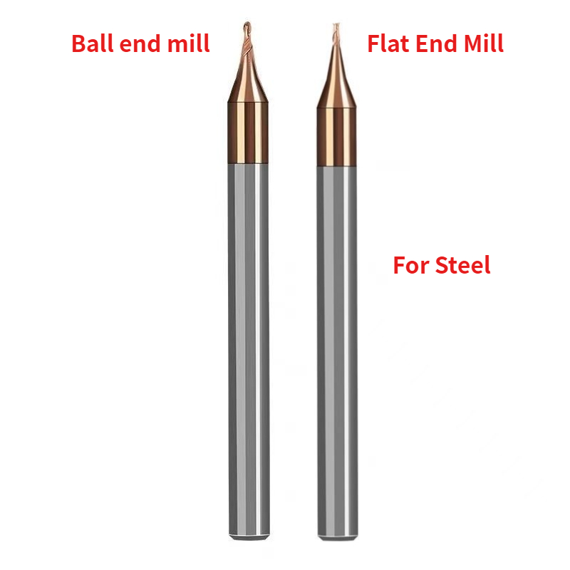 HRC60 D0.1-0.9 R0.05-R0.45 Mic - End Mill Set 评论和价格