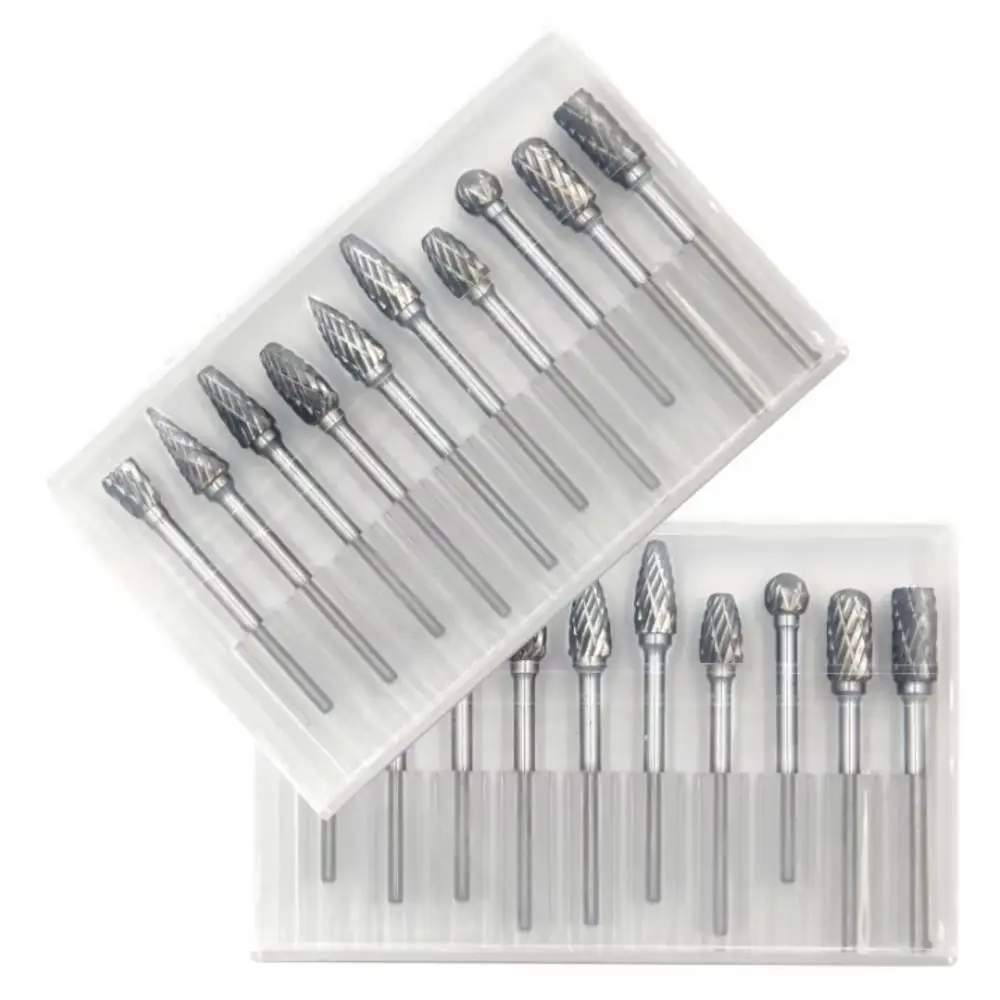 10PCS Carbide Rotary Burr Set  - Carbide End Mill 评论和价格