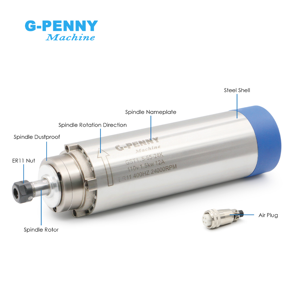 G-PENNY Machine 1.5kw ER11 air - Water Cooled Spindle 评论和价格