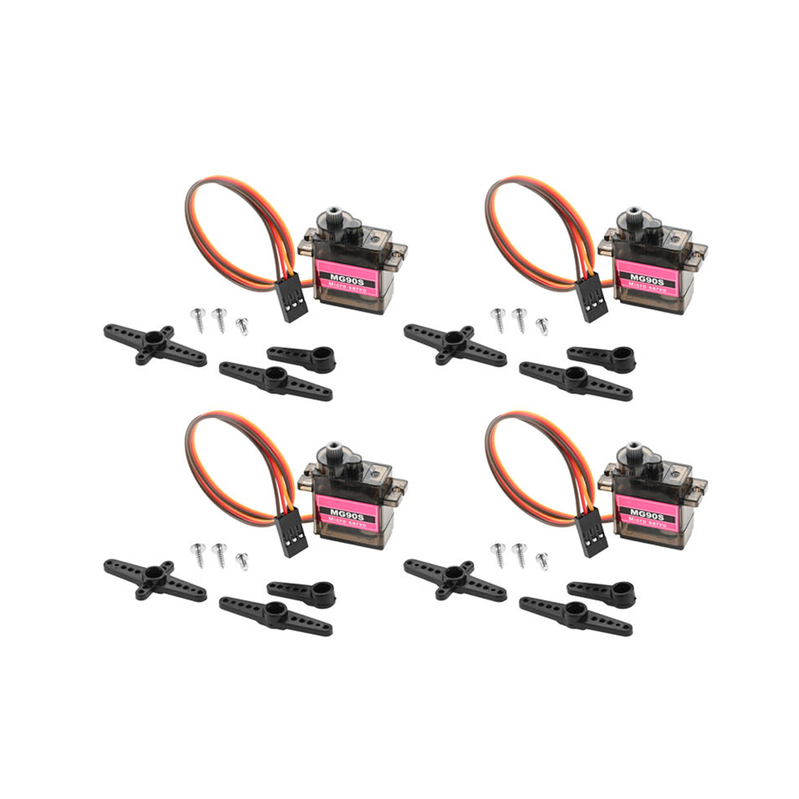 4pcs Micro Servo Metal Gear 90 - Servo 9G 评论和价格