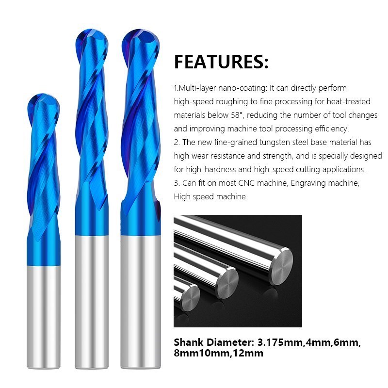 XCAN Ball Nose End Mill 3.175  - End Mill Set 评论和价格