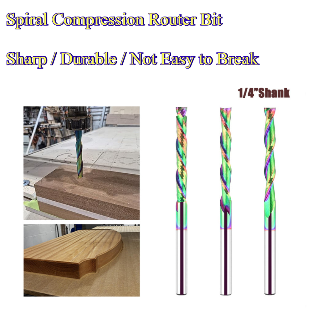 Spiral Compression Router Bit  - End Mill 评论和价格