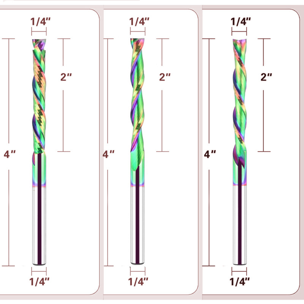 Spiral Compression Router Bit  - End Mill 评论和价格