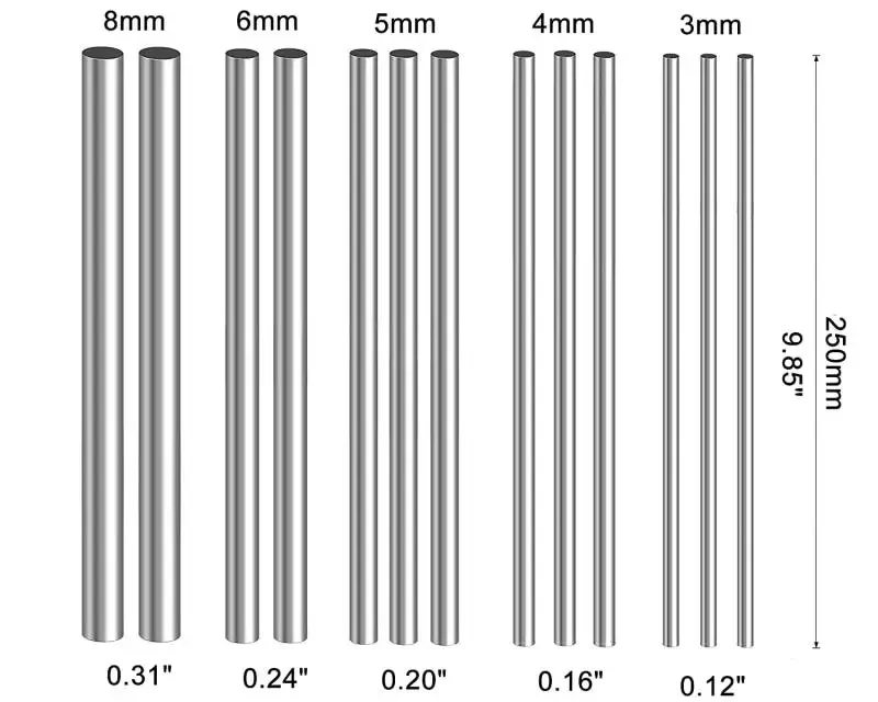 1~5pcs Stainlesss Steel Rod 2m - Linear Rod 8Mm 评论和价格